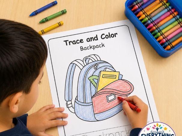 Back to School Colouring & Tracing Worksheets | Fine Motor Activities | EYFS