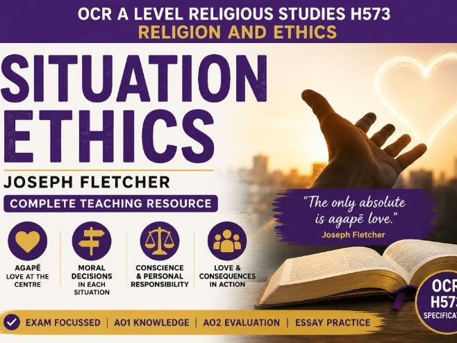 OCR A Level Religious Studies H573 – Situation Ethics | Joseph Fletcher | Complete Teaching Resource