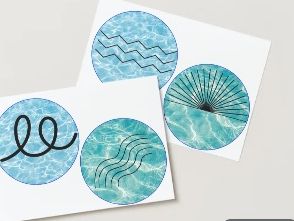 Sea themed mark making discs