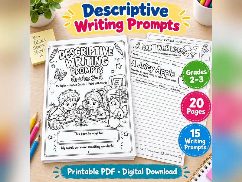 Descriptive Writing Prompts Grades 2-3