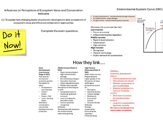 L8 Perceptions - Edexcel IA2 Geo Ecosystems