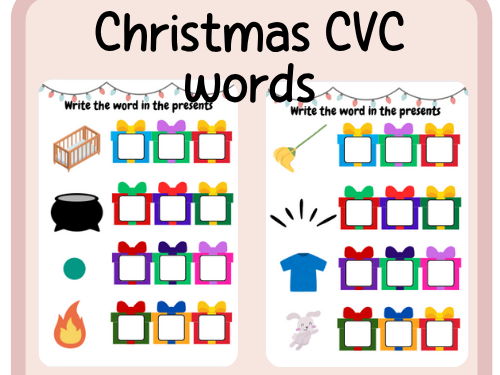 CVC words- Christmas theme
