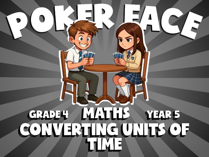 Converting Units of Time POKER FACE Maths Game | No-Prep Year 5 Review Activity