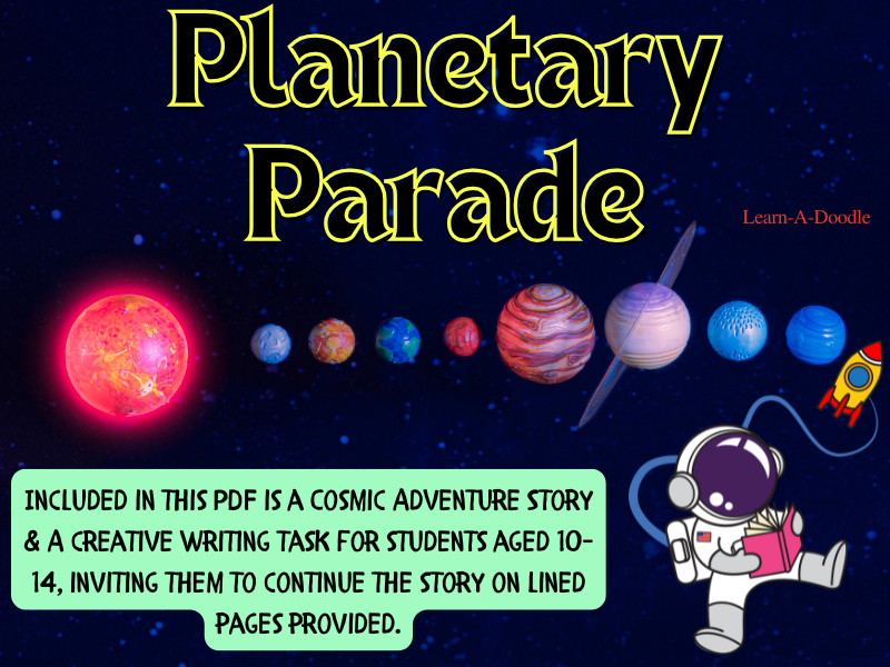 Planetary Parade: A Cosmic Mystery Story & Creative Writing Task for Kids!