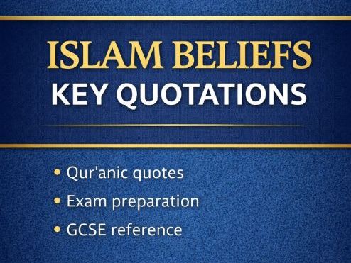 GCSE Religious Studies Islam Beliefs Key Quotations | AQA 8062 Revision