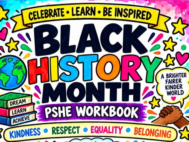 Black History Month PSHE 12 Page Printable Workbook