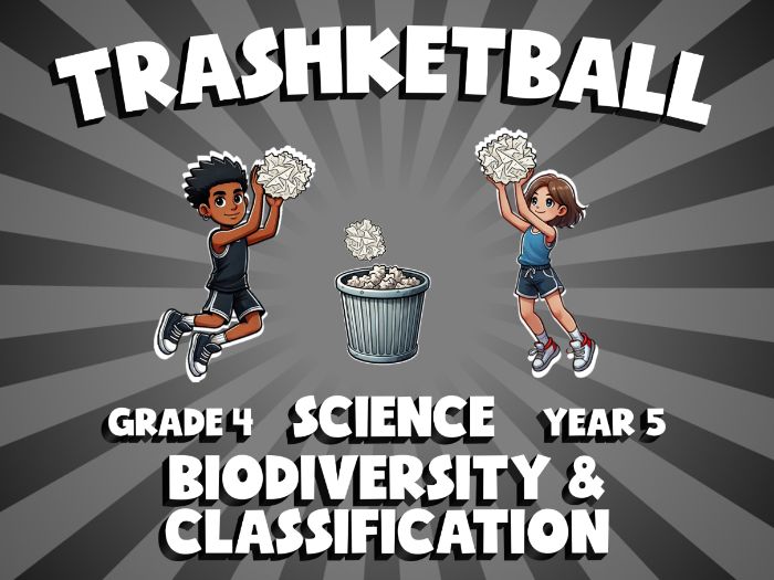 Biodiversity & Classification TRASHKETBALL Science Game | No-Prep Year 5 Review Activity