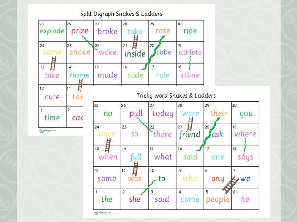 Phonics Snakes and Ladders