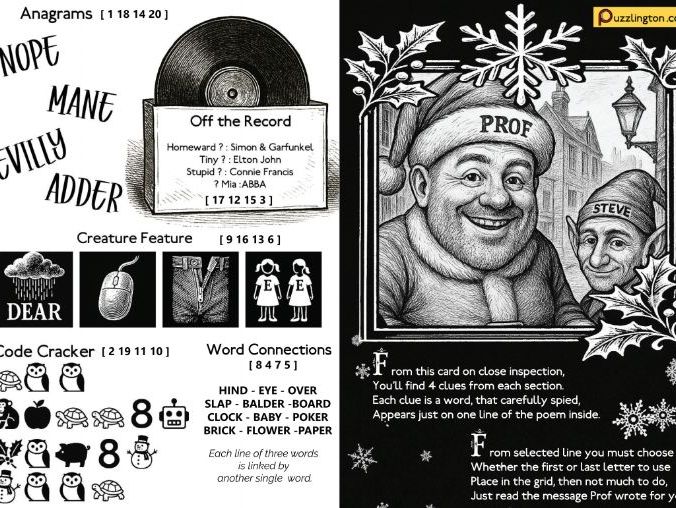 Free Christmas Puzzle Card (KS3–KS4)