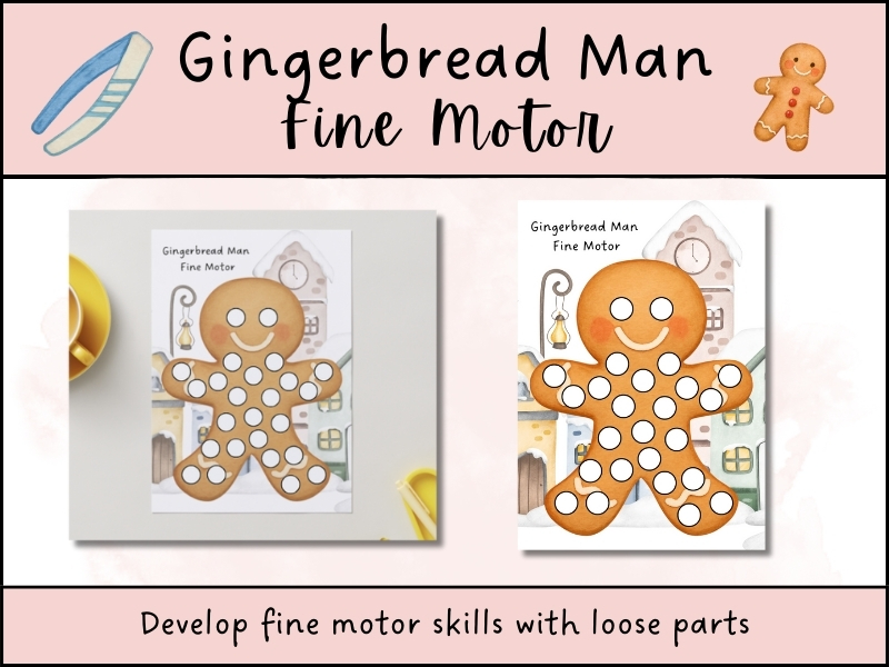 Gingerbread Man Fine Motor Skills Activity