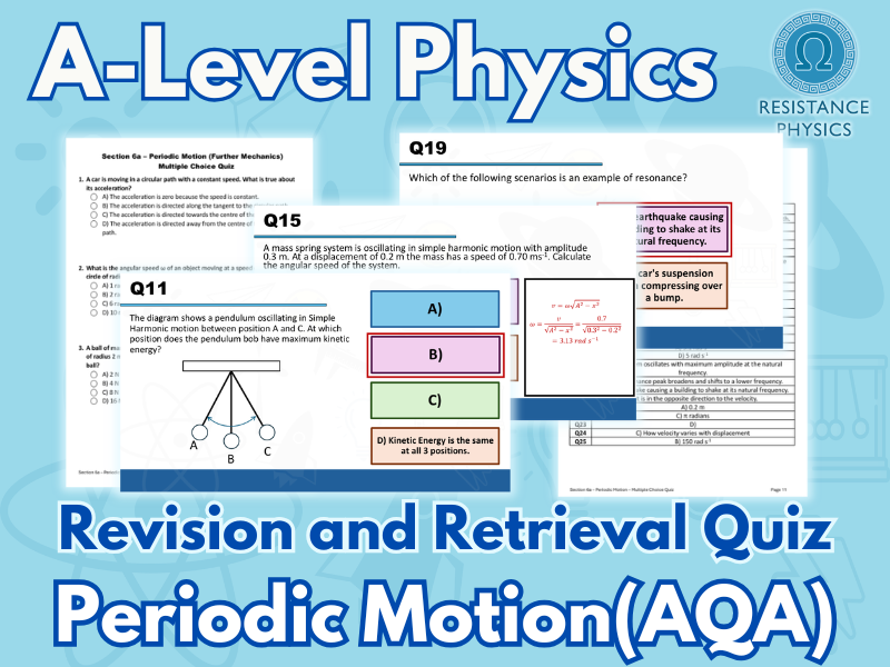 A-Level Physics - Periodic Motion (Further Mechanics) Revision Quiz
