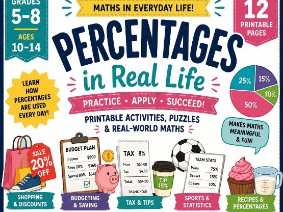 Percentages in Real Life: Printable Activities, Puzzles & Real-Life Maths