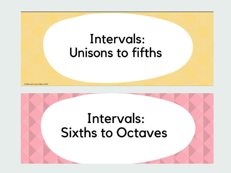 Music Interval Flashcard Bundle