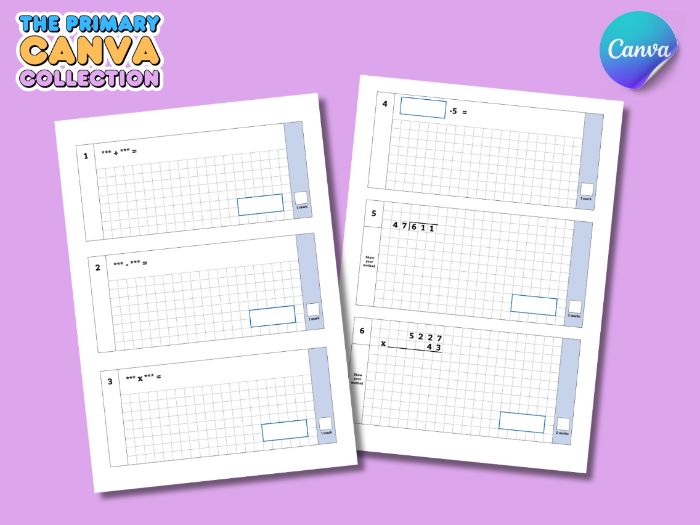KS2 Arithmetic SATs paper template