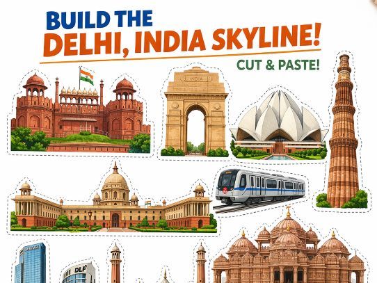 Cut and Paste New Delhi, India- Fine Motor Skills
