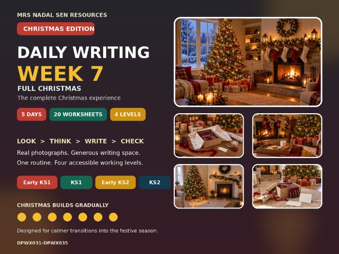 Daily Writing Christmas Edition Week 7 | SEN | 4 Levels