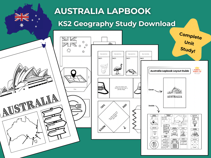 Australia KS2 Geography Activities | Lapbook