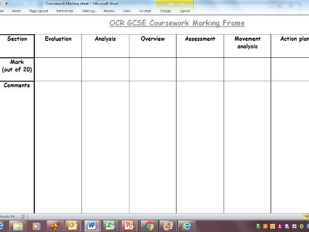 ocr coursework amendment form