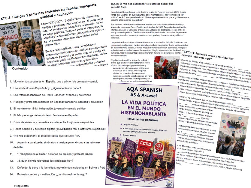 AQA A-Level Spanish_Aspectos Políticos_Movimientos populares