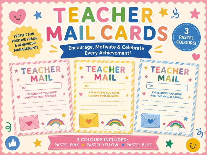 Teacher Happy Mail - Printable template