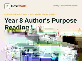 Year 8 Author's Purpose Reading Unit | Australian Curriculum V9