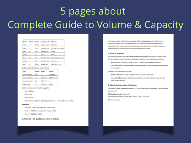 Complete Guide to Volume & Capacity