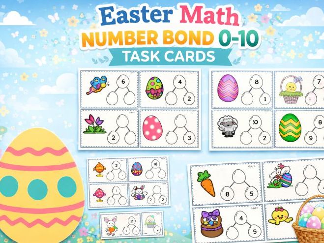 Easter Maths Task Cards – Making Numbers 0–10