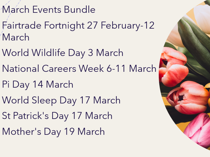 March Events Bundle Lessons and Assemblies Teaching Resources