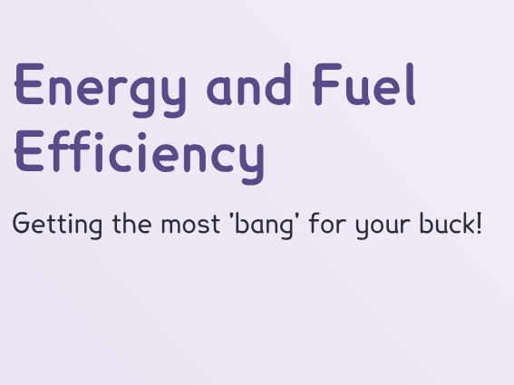 Energy and Fuel Efficiency (PPT + Worksheet)
