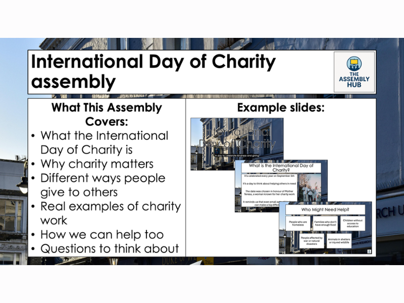 International Day of Charity Assembly PowerPoint – KS1 & KS2 Primary Assembly Resource
