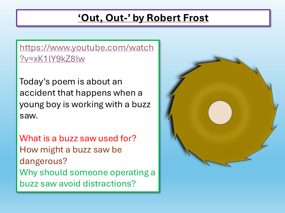 Edexcel IGCSE Out Out Robert Frost
