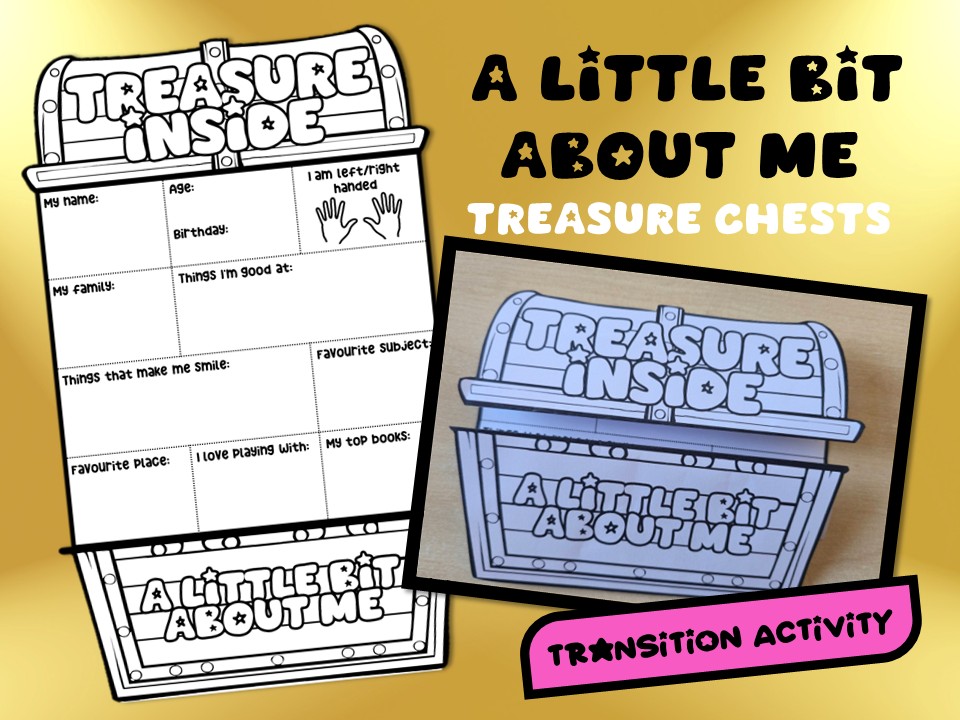 Treasure Chest foldable All about me Activity