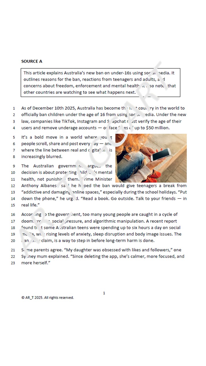 One AQA 2026 English Language Paper 2 Mock | Models - (Soc) | Teaching ...
