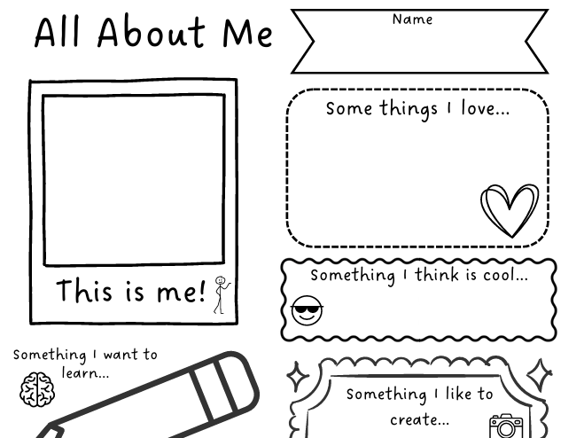 All About Me Soft-Start Activity