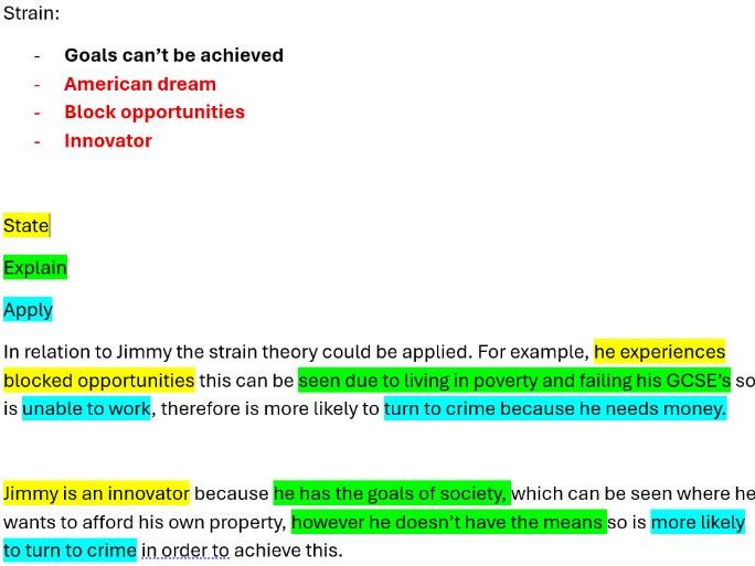 WJEC Criminology Unit 2 Exam Answers