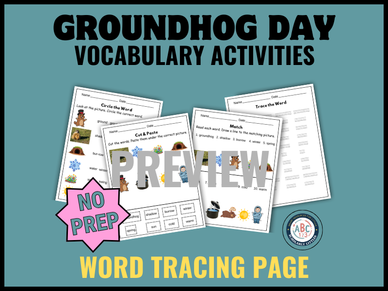 Groundhog Day Vocabulary Activities
