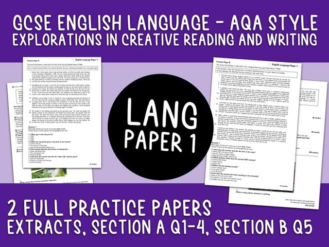 AQA-style GCSE English Lang Paper 1 x 2