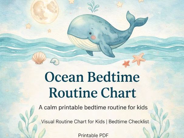 Ocean Bedtime Routine Chart
