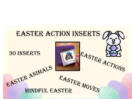 Easter Foam Dice Inserts – Movement, Actions, Animals & Mindfulness Activities