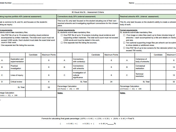 Bundle IB DP Visual Arts - Assessment Overviews (SL + HL) | First Assessment 2027 .DOCX & .PDF