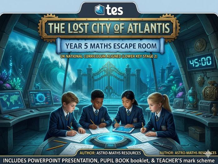 Year 5 Maths Escape Room: The Lost City of Atlantis — Activate the Shield!