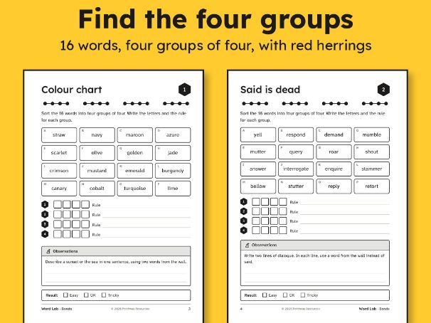 Synonym and vocabulary puzzles for KS3 and KS4, with answers