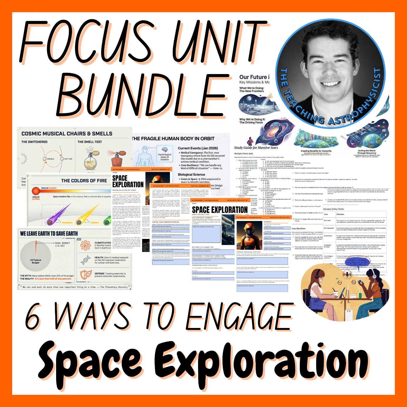 Space Exploration | Focus Unit Bundle | 6 Resources inc Quiz | Space Science Set