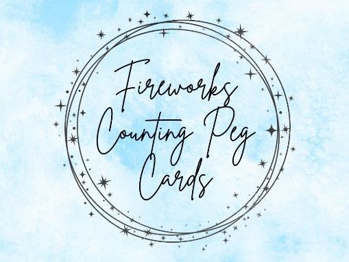 Fireworks Counting Peg Cards