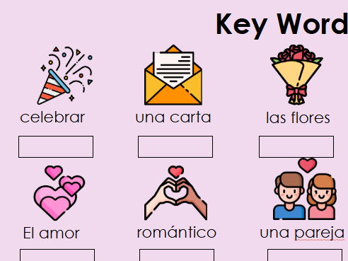 Valentine's Day San Valentin Spanish Lesson