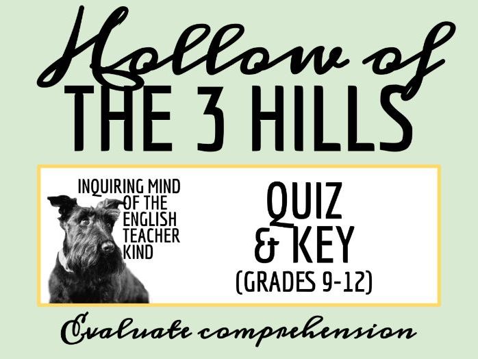 "The Hollow of the Three Hills" by Nathaniel Hawthorne Quiz and Answer Key