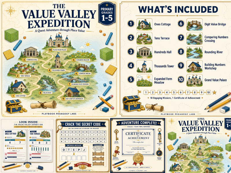 The Value Valley Expedition: A Quest Adventure through Place Value | Math Games | Math Practice