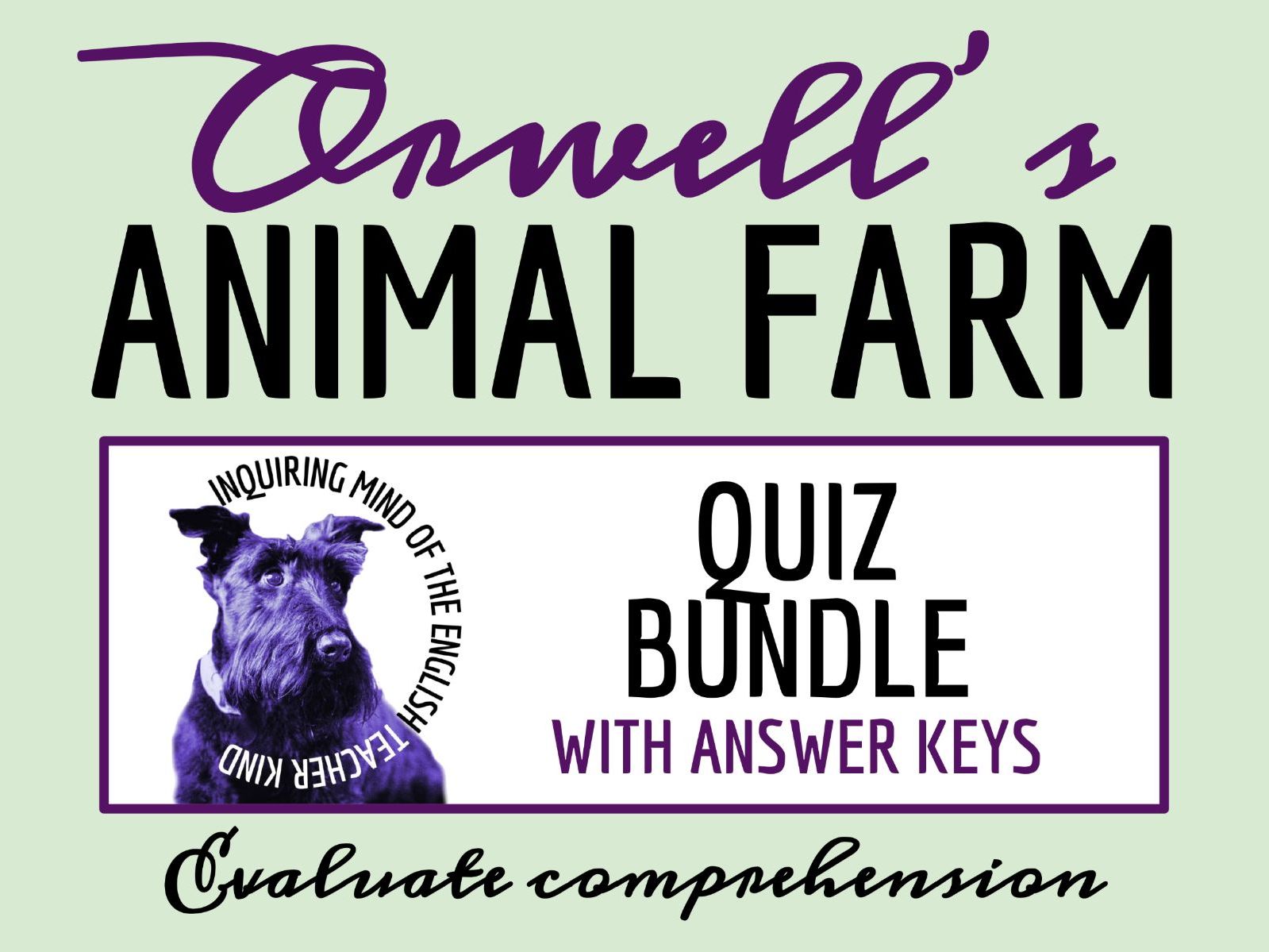 Animal Farm Quiz and Answer Key Bundle | Independent Reading Worksheets