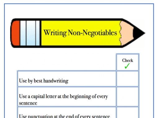 EDITABLE: Writing Non-Negotiables