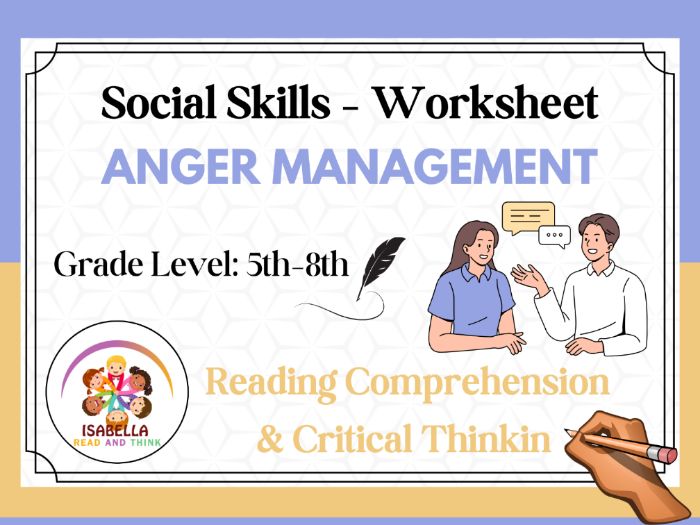 Anger Management: Reading Comprehension Passages & Questions Worksheets ...